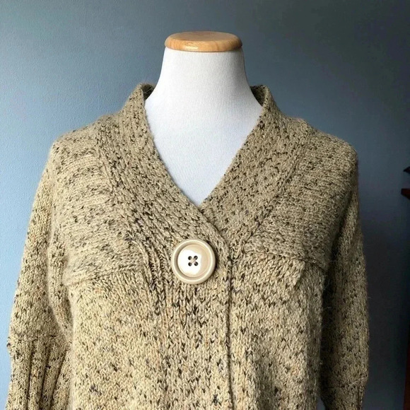 Preswick & Moore Tan Button Cardigan Sweater M - Picture 4 of 7